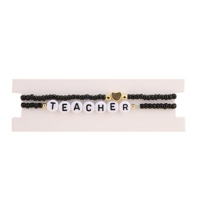Cherish Teachers - Colorful Clay Bracelets for Inspiration 2-Pack
