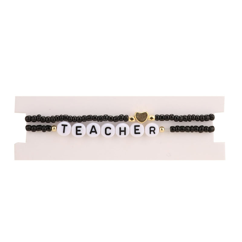 Cherish Teachers - Colorful Clay Bracelets for Inspiration 2-Pack