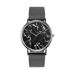 Fashion Rose Gold Mesh Band Creative Marble Female Wrist Watch Luxury Women Quartz Watches Gifts