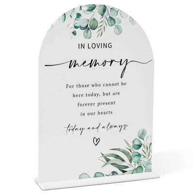 Eternal Love Acrylic Wedding Sign 8x11 White Arch with Stand