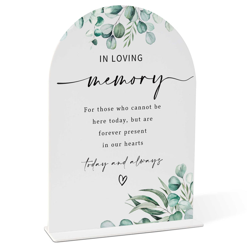Eternal Love Acrylic Wedding Sign 8x11 White Arch with Stand