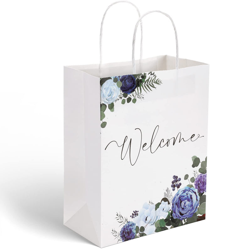 Chinco 24-Pack Blue Wedding Welcome Gift Bags with Handles
