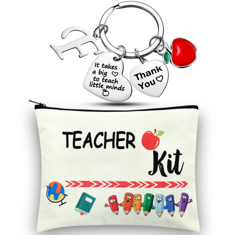 Teacher's Day Deluxe Gift Set: Cosmetic Bag & Keychain