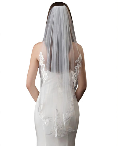 Elegant Bridal Tulle Veil with Comb