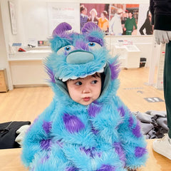 Cute Monster Baby Jumpsuit With Hooded Zipper