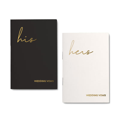 Elegant Wedding Vow Books Set for Couple